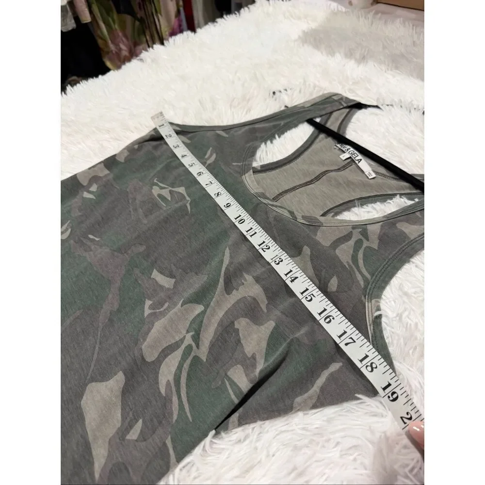 Pam & Gela Racerback Cotton Mini Dress in Camo Large - Picture 3 of 7